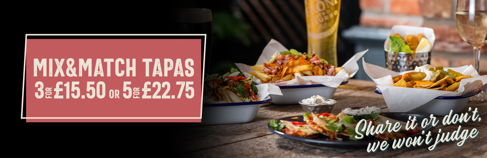 Mix & Match Tapas at The Rocket